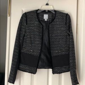 Halogen black and white tweed blazer